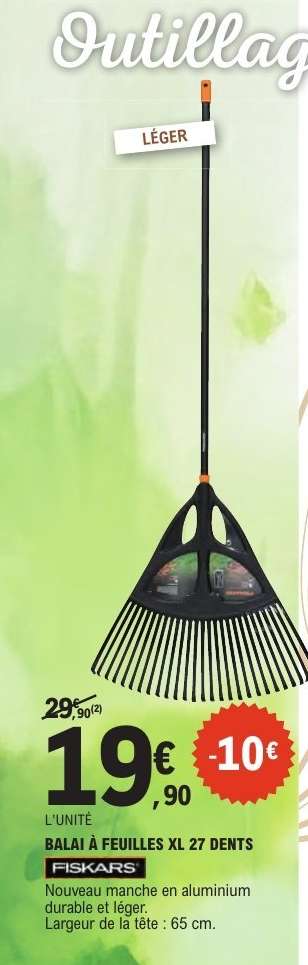 BALAI À FEUILLES XL 27 DENTS