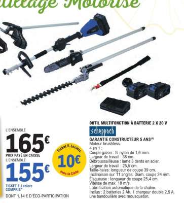 OUTIL MULTIFONCTION À BATTERIE 2 X 20 V