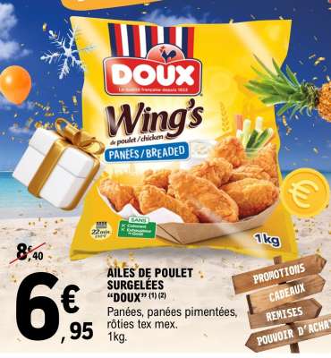 AILES DE POULET SURGELÉES “DOUX”
