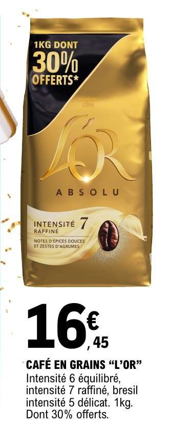 CAFÉ EN GRAINS “L’OR”