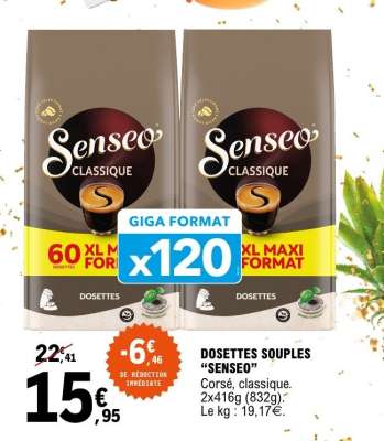 DOSETTES SOUPLES “SENSEO”