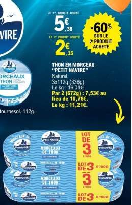 THON EN MORCEAU "PETIT NAVIRE"