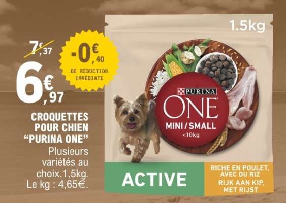 CROQUETTES POUR CHIEN "PURINA ONE"