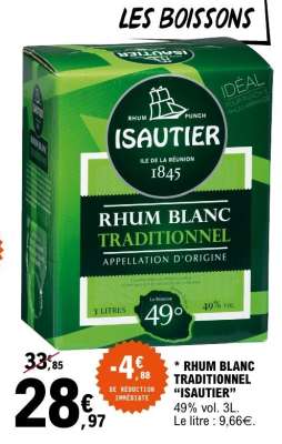 Rhum Blanc Traditionnel "Isautier"