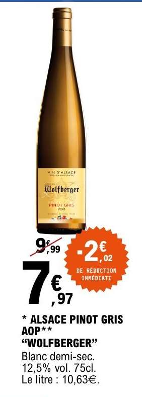 ALSACE PINOT GRIS AOP 'WOLFBERGER'