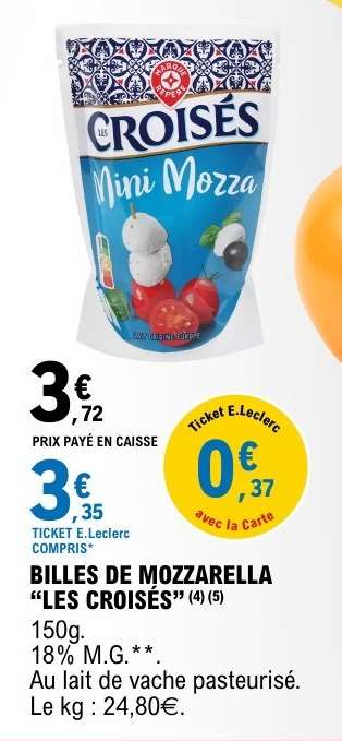BILLES DE MOZZARELLA “LES CROISÉS”