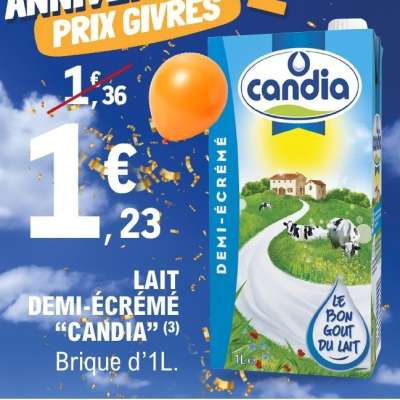 Lait Demi-Écrémé 'Candia'