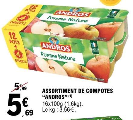 ASSORTIMENT DE COMPOTES "ANDROS"