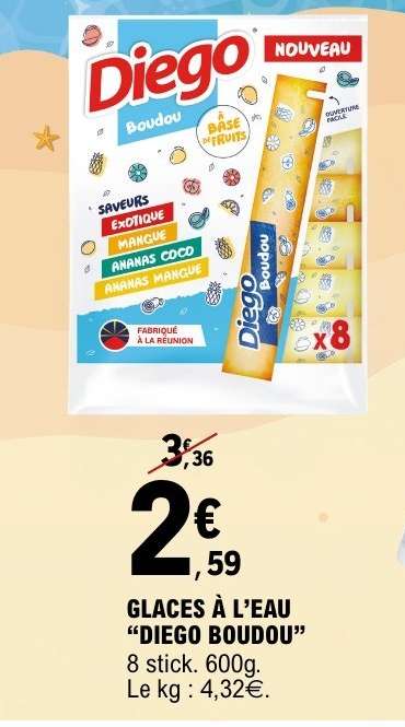 GLACES À L’EAU “DIEGO BOUDOU”