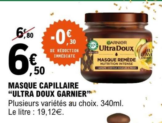 MASQUE CAPILLAIRE “ULTRA DOUX GARNIER”