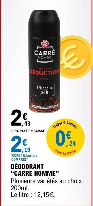 DÉODORANT “CARRÉ HOMME”