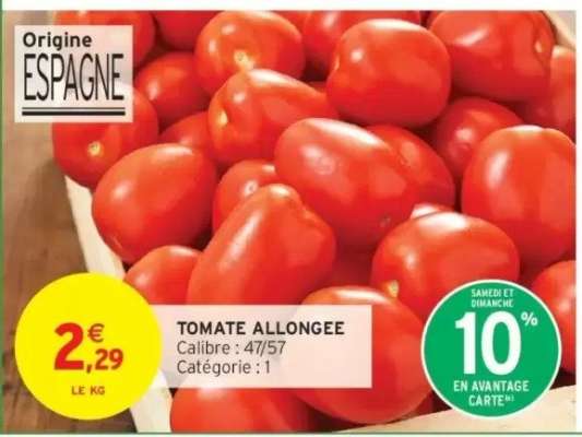 TOMATE ALLONGÉE