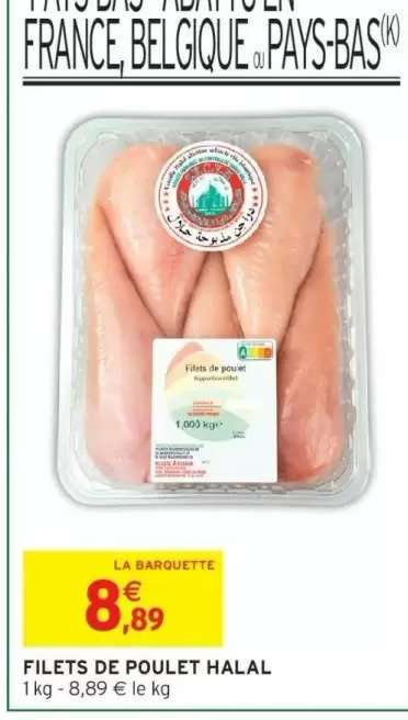 Filets de poulet Halal