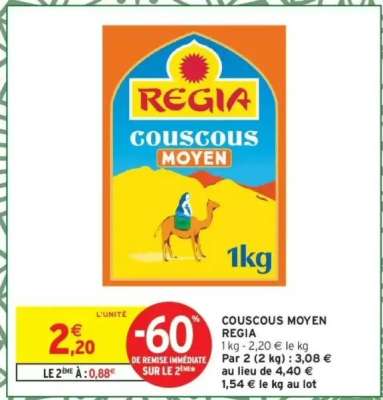 COUSCOUS MOYEN REGIA
