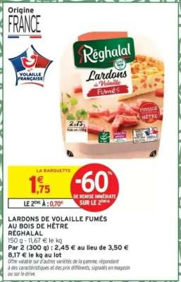 Lardons de volaille fumés au bois de hêtre