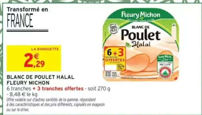 Blanc De Poulet Halal Fleury Michon