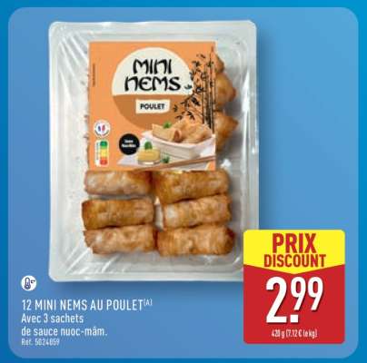 12 mini nems au poulet
