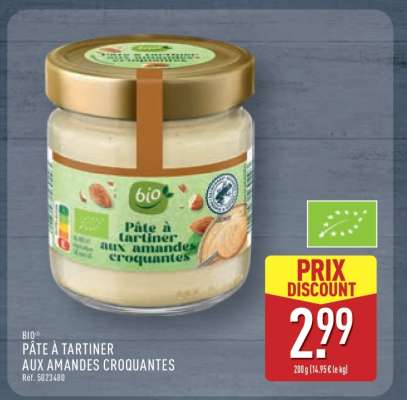 PÂTE À TARTINER AUX AMANDES CROQUANTES