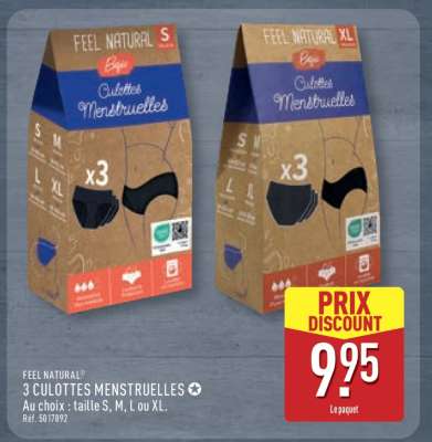 FEEL NATURAL® 3 CULOTTES MENSTRUELLES