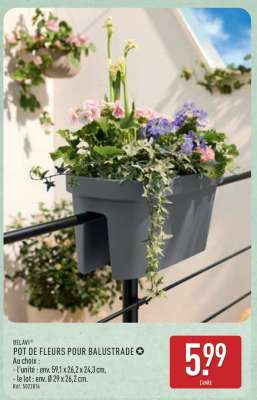 POT DE FLEURS POUR BALUSTRADE