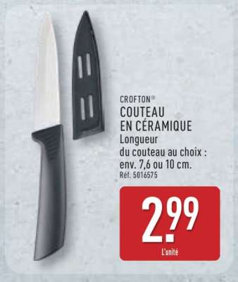 CROFTON COUTEAU EN CÉRAMIQUE