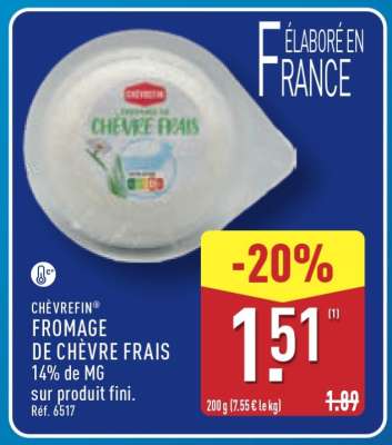 CHÈVREFIN FROMAGE DE CHÈVRE FRAIS