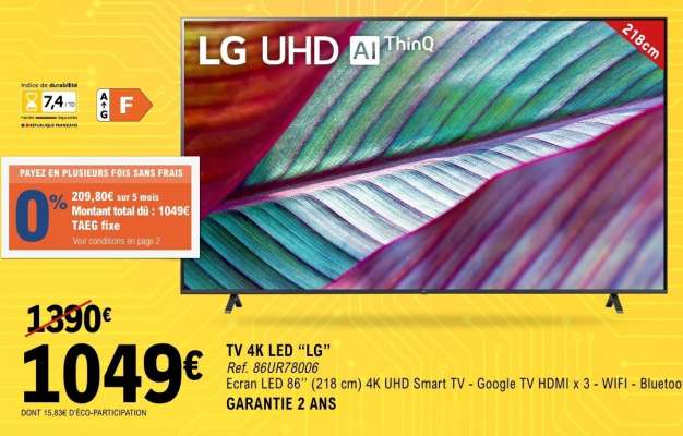 TV 4K LED "LG"