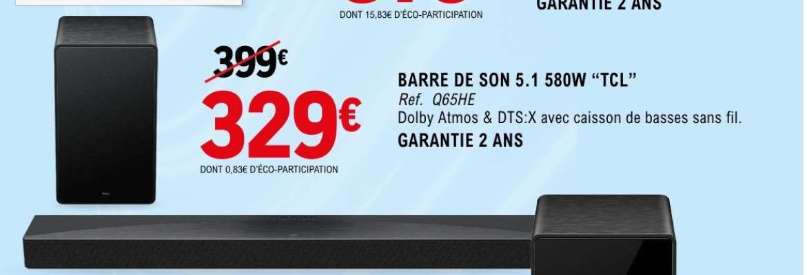 BARRE DE SON 5.1 580W "TCL"