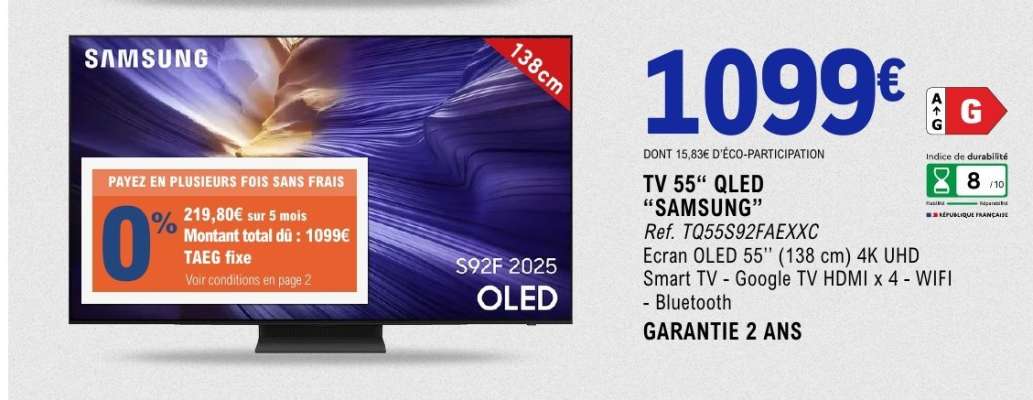 TV 55'' QLED "SAMSUNG"