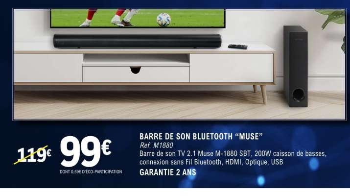 BARRE DE SON BLUETOOTH “MUSE”