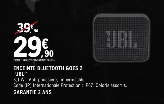 ENCEINTE BLUETOOTH GOES 2 "JBL"