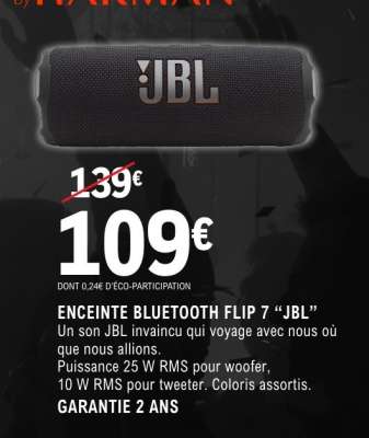 ENCEINTE BLUETOOTH FLIP 7 “JBL”