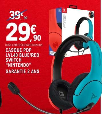 CASQUE PDP LVL40 BLUE/RED SWITCH “NINTENDO”