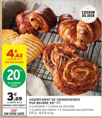 ASSORTIMENT DE VIENNOISERIES PUR BEURRE X8