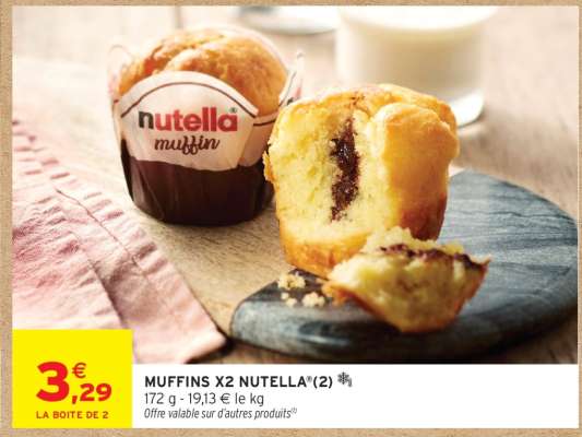 MUFFINS X2 NUTELLA