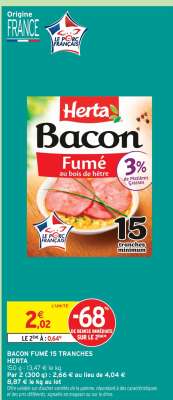 Bacon Fumé 15 Tranches Herta