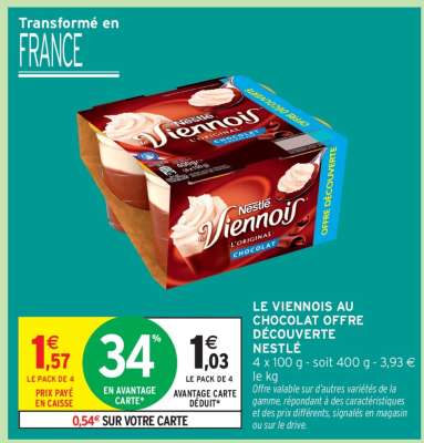 LE VIENNOIS AU CHOCOLAT OFFRE DÉCOUVERTE NESTLÉ