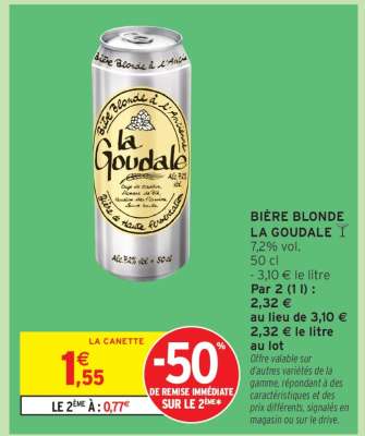BIÈRE BLONDE 'LA GOUDALE'