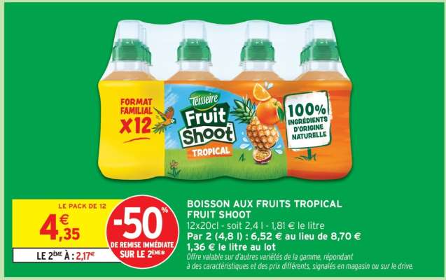 BOISSON AUX FRUITS TROPICAL FRUIT SHOOT