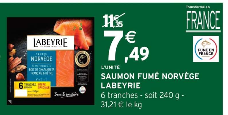 Saumon Fumé Norvège 'Labeyrie'