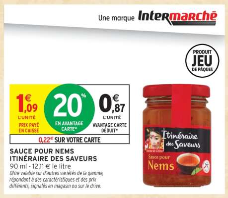 Sauce pour Nems Itinéraire des Saveurs