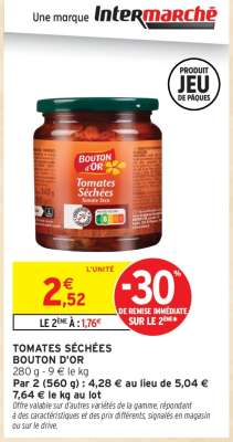 TOMATES SÉCHÉES BOUTON D'OR