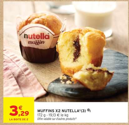 MUFFINS X2 NUTELLA