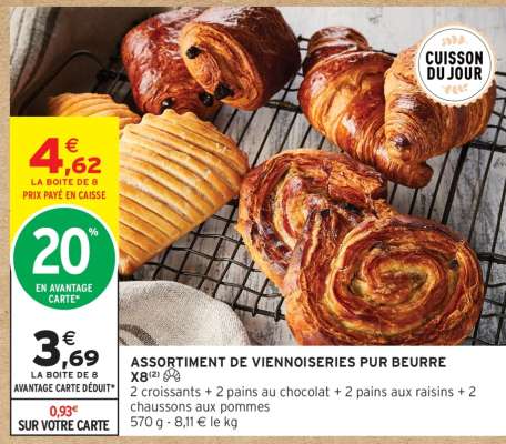 Assortiment de Viennoiseries Pur Beurre
