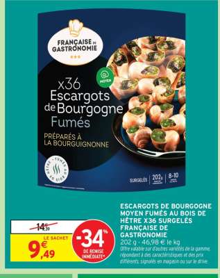 Escargots de Bourgogne Fumés
