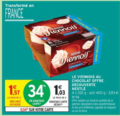 LE VIENNOIS AU CHOCOLAT OFFRE DÉCOUVERTE NESTLÉ