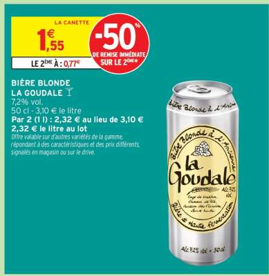 BIÈRE BLONDE 'LA GOUDALE'