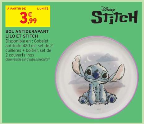Bol antidérapant Lilo et Stitch