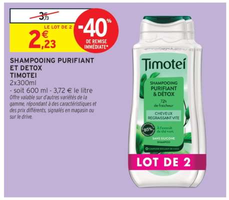 Shampooing Purifiant et Detox Timotei