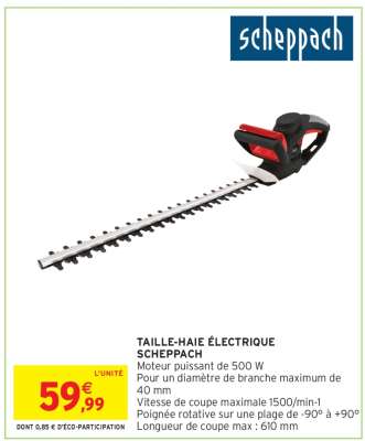 TAILLE-HAIE ÉLECTRIQUE SCHEPPACH